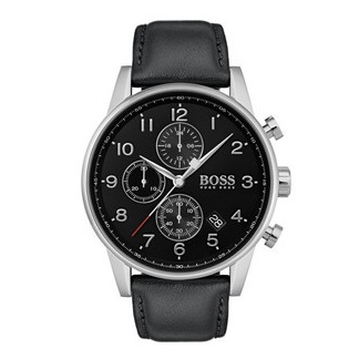 Sort Hugo Boss Navigator Leather Herreur Hb1513678 - Hugo Boss Herreure  - 7613272313612