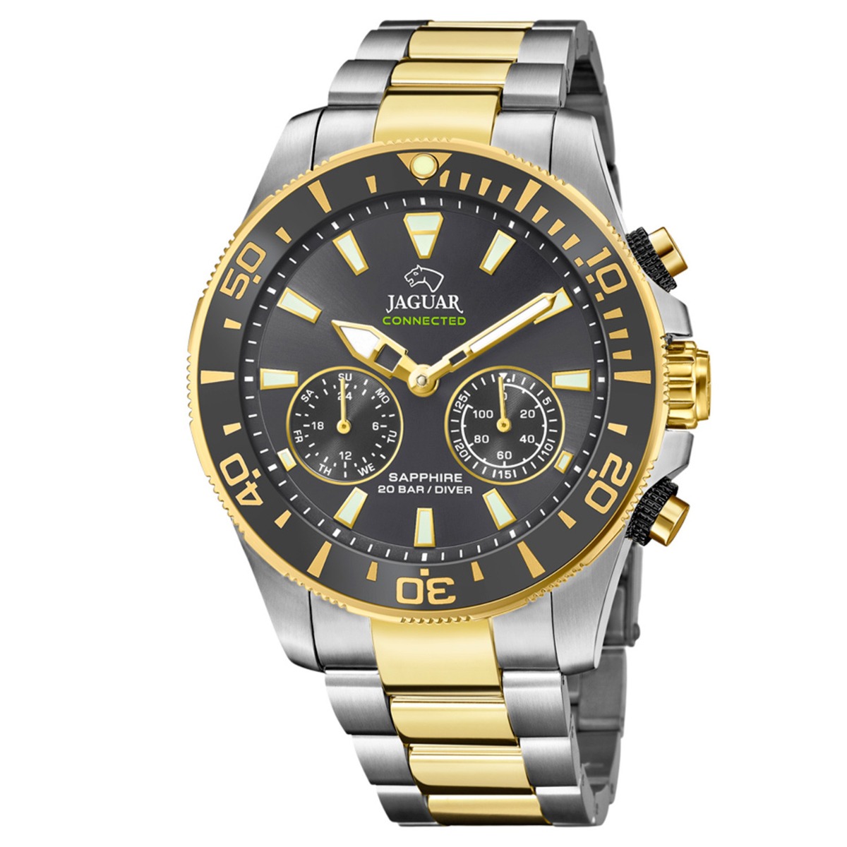 Sort Hybrid Diver Herreur Fra Jaguar J889 - Jaguar Herreure  - 1222221092636