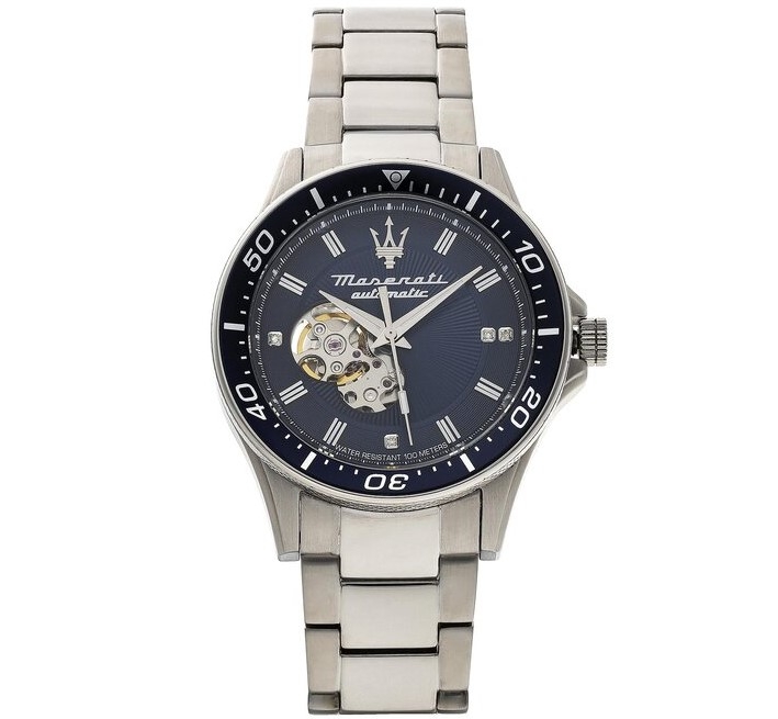 Blå Maserati Sfida Automatic Steel Herreur R8823140007 - Maserati Herreure  - 8033288983712