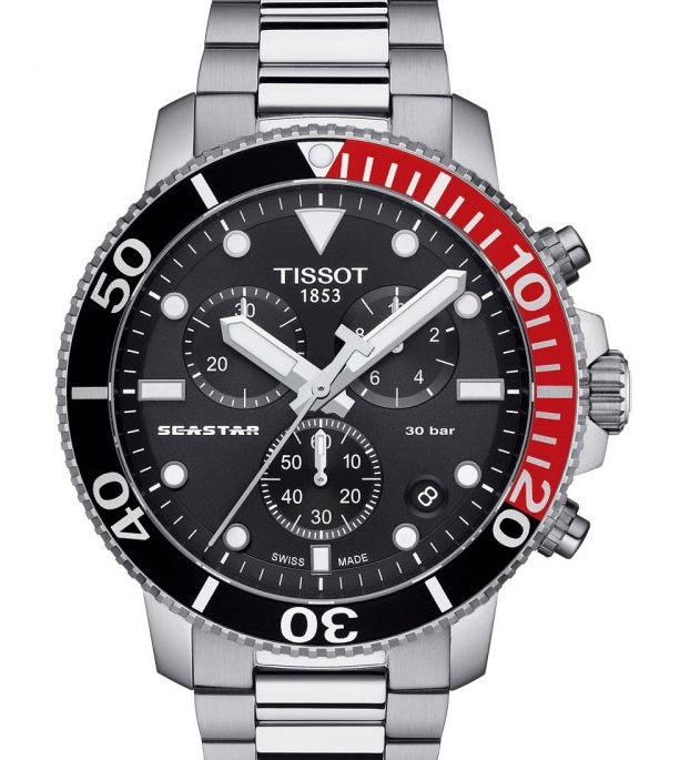 Sort Tissot Seastar 1000 Red Herreur - Tissot Herreure  - 7611608299494