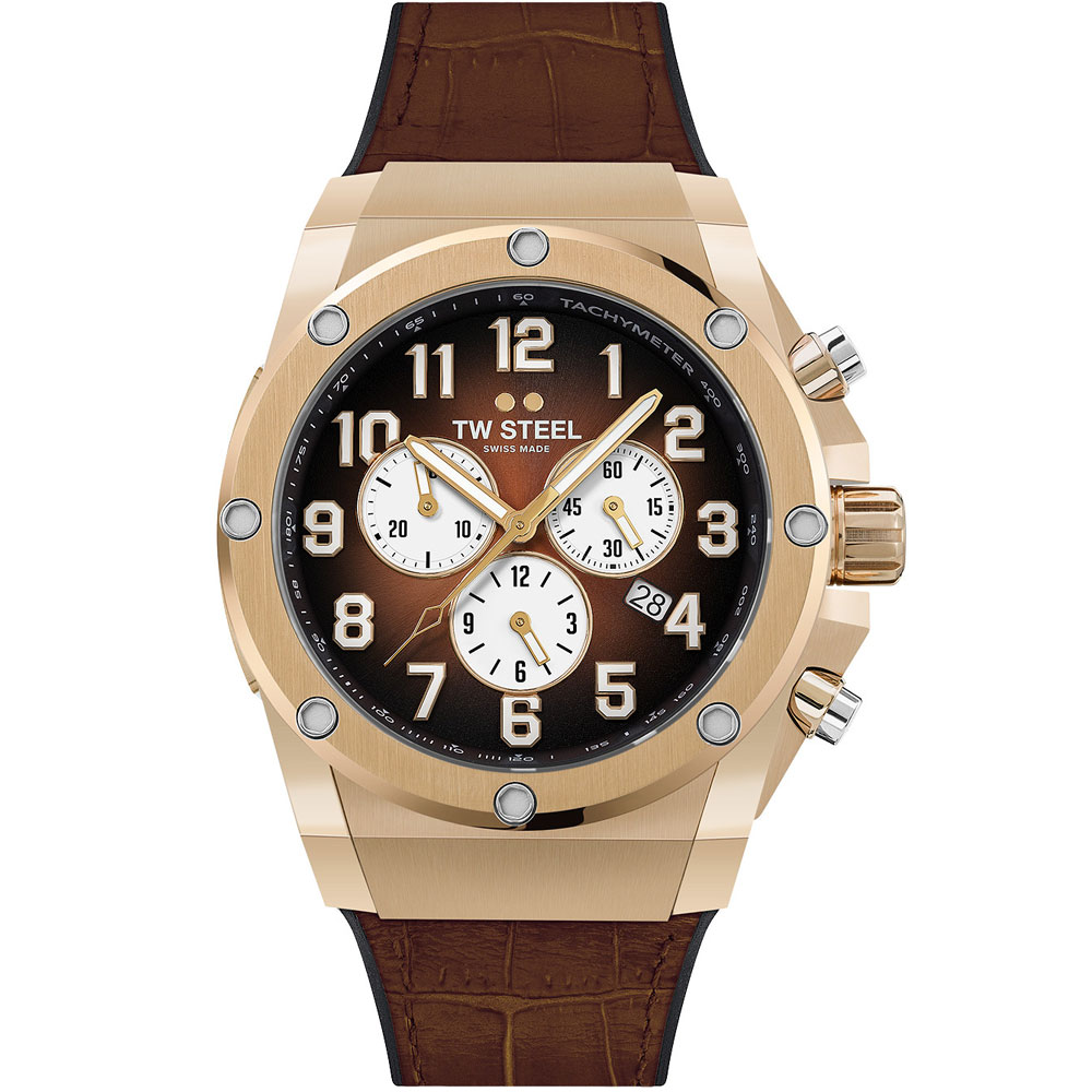 Steel Ace132 Herreur Ace Genesis Med Brun Rem - Tw Steel Herreure  - 8720039111837