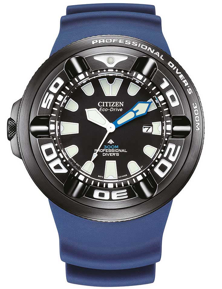 Citizen Bj8055 04e Herreur Eco Drive Professional Diver - Citizen Herreure  - 4974374340399